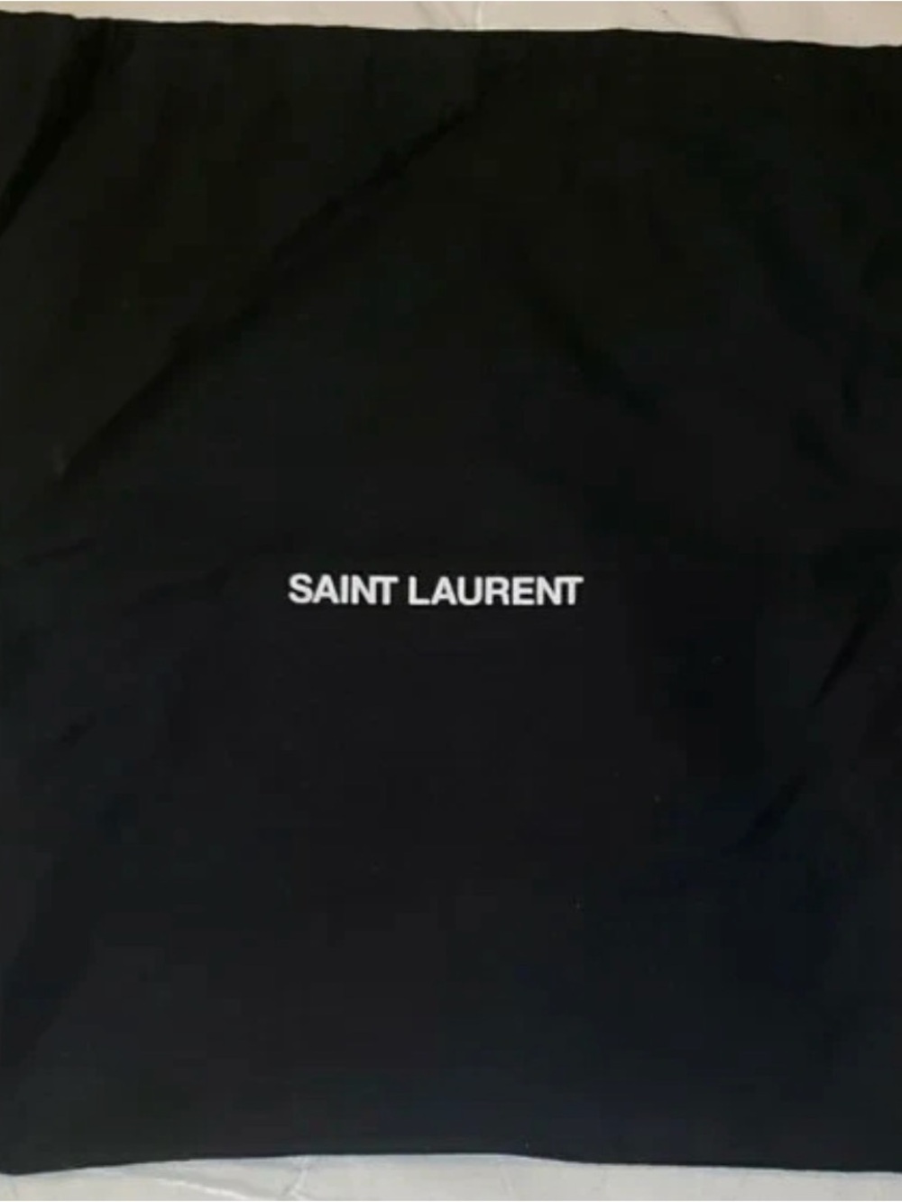 Saint Laurent Black Dust Bag with White Logo